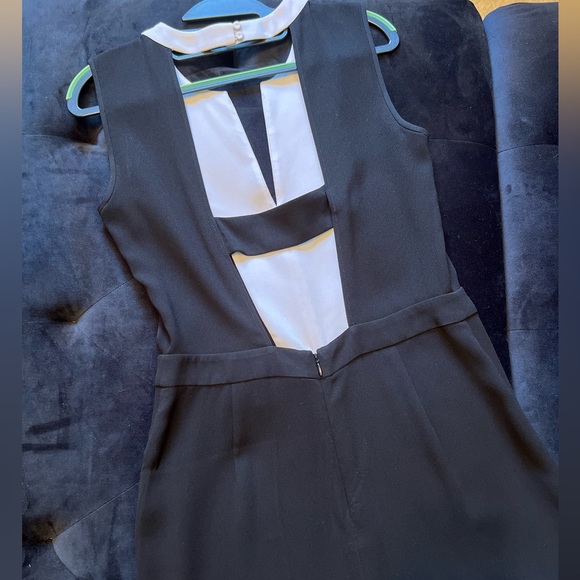 BCBG MaxAzria Black and White Jumpsuit - Picture 4 of 10